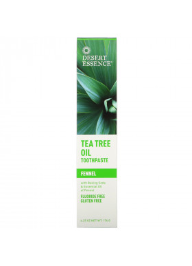 Desert Essence, Tea Tree Oil Toothpaste, Fennel, 6.25 oz (176 g)