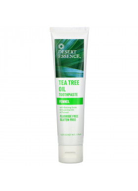 Desert Essence, Tea Tree Oil Toothpaste, Fennel, 6.25 oz (176 g)
