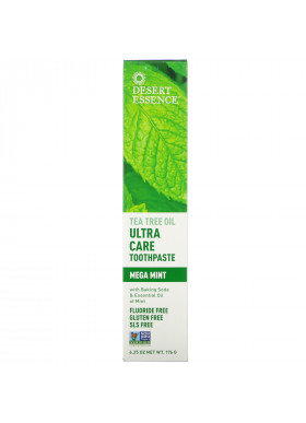 Desert Essence, Tea Tree Oil Ultra Care Toothpaste, Mega Mint, 6.25 oz (176 g)