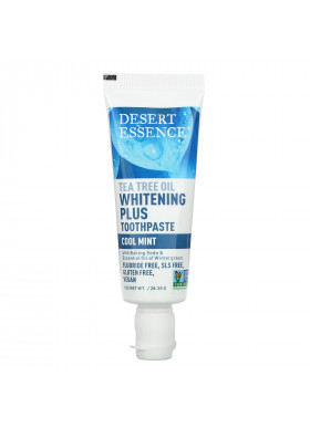 Desert Essence, Tea Tree Oil Whitening Plus Toothpaste, Cool Mint, 1 oz (28.35 g)