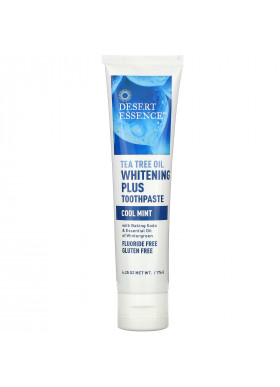 Desert Essence, Tea Tree Oil Whitening Plus Toothpaste, Cool Mint, 6.25 oz (176 g)