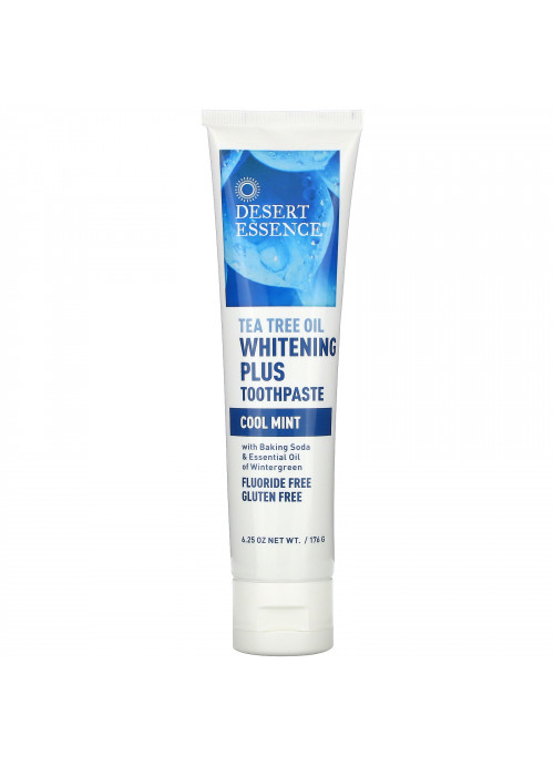 Desert Essence, Tea Tree Oil Whitening Plus Toothpaste, Cool Mint, 6.25 oz (176 g)