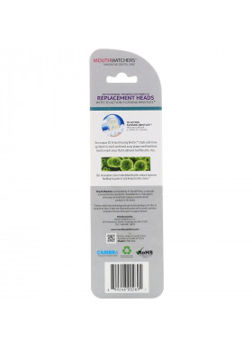 Dr. Plotka, MouthWatchers, Antimicrobial Powered Toothbrush Replacement Heads, Pack of 3