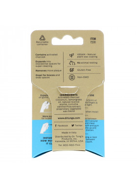 Dr. Tung's, Activated Charcoal Floss, Lemongrass, 30 yd (27 m)
