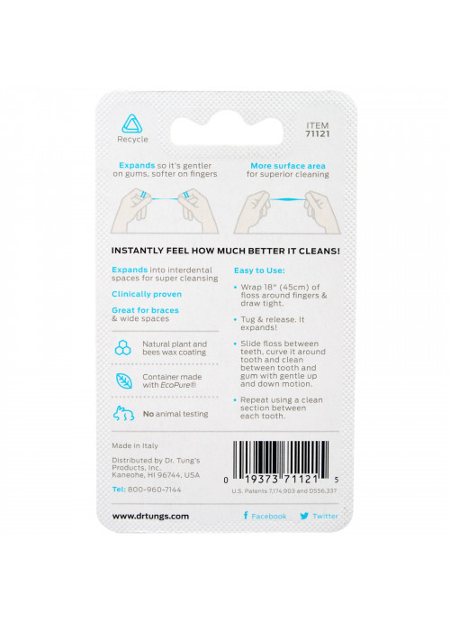 Dr. Tung's, Smart Floss, Natural Cardamom Flavor, 30 yd (27 m)