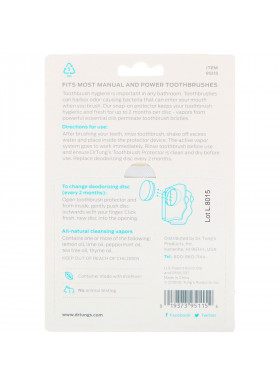Dr. Tung's, Snap-On Toothbrush Protection, Fresh Lime, 1,600 mg