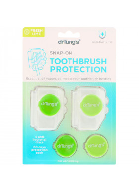 Dr. Tung's, Snap-On Toothbrush Protection, Fresh Lime, 1,600 mg