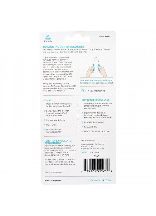 Dr. Tung's, Tongue Cleaner, 1 Cleaner