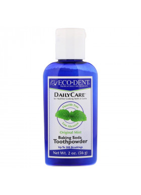 Eco-Dent, Daily Care, Baking Soda Toothpowder, Original Mint, 2 oz (56 g)