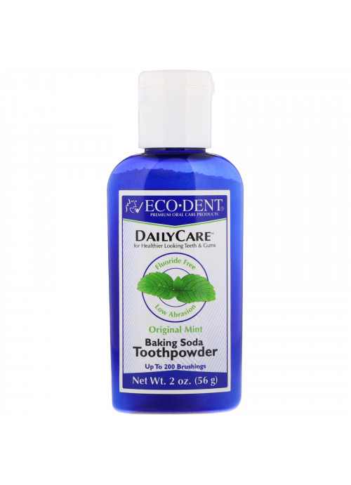 Eco-Dent, Daily Care, Baking Soda Toothpowder, Original Mint, 2 oz (56 g)