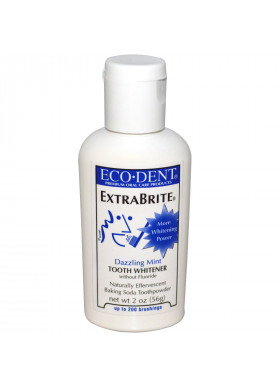 Eco-Dent, ExtraBrite,  Dazzling Mint, Tooth Whitener, Without Fluoride, 2 oz (56 g)
