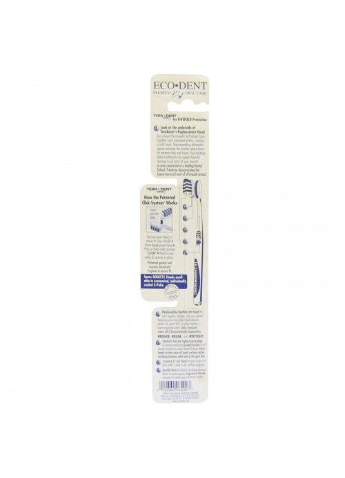 Eco-Dent, Terradent Med5, Adult 31, Medium, 1 Toothbrush, 1 Spare Brush Head