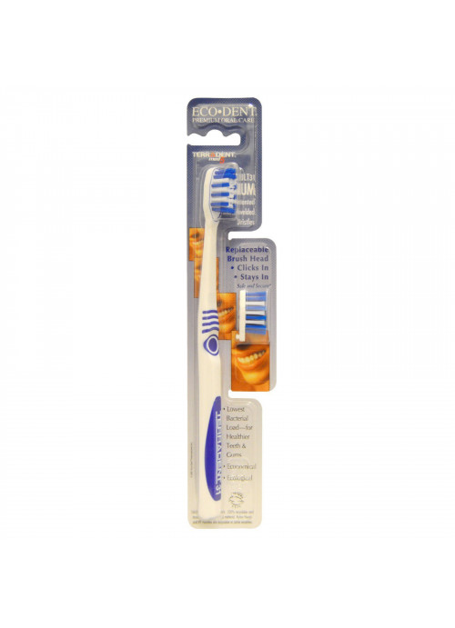 Eco-Dent, Terradent Med5, Adult 31, Medium, 1 Toothbrush, 1 Spare Brush Head