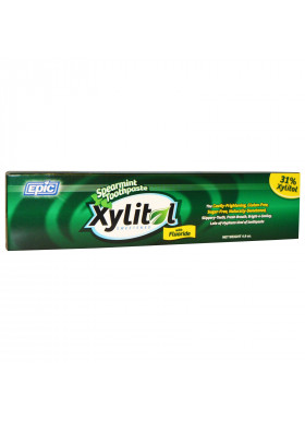 Epic Dental, Xylitol Sweetened, Spearmint Toothpaste with Fluoride, 4.9 oz