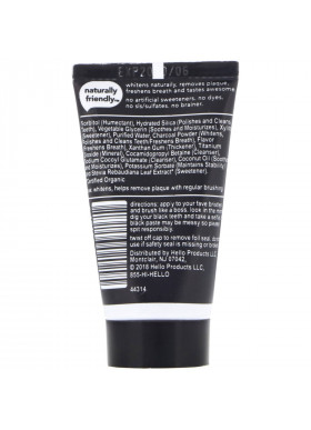 Hello, Fluoride Free Whitening Toothpaste, Activated Charcoal, With Fresh Mint & Coconut Oil, 1.0 oz (28.3 g)