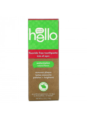 Hello, Kids, Fluoride Free Toothpaste, Watermelon, 4.2 oz (119 g)