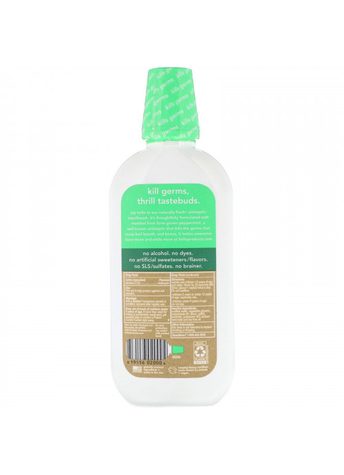 Hello, Naturally Fresh Antiseptic Mouthwash, Natural Fresh Mint, 16 fl oz (473 ml)