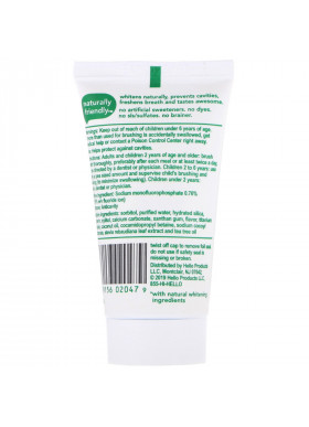 Hello, Naturally Whitening Fluoride Toothpaste, Farm Grown Mint, 1 oz (28.3 g)