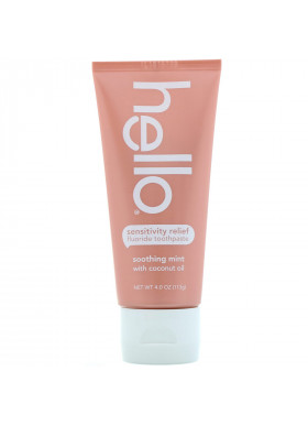 Hello, Sensitivity Relief Fluoride Toothpaste, Soothing Mint with Coconut Oil, 4 oz (113 g)