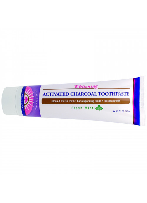 Heritage Store, Activated Charcoal Whitening Toothpaste, Fresh Mint, 5.1 oz (145 g)