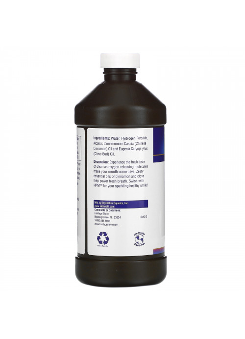 Heritage Store, HPM, Hydrogen Peroxide Mouthwash, Cinnamon Stick, 16 fl oz (480 ml)