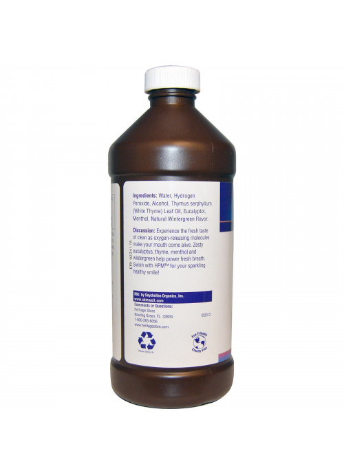 Heritage Store, HPM, Hydrogen Peroxide Mouthwash, Original, 16 fl oz (480 ml)