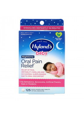 Hyland's, Baby, Oral Pain Relief Nighttime, 125 Quick-Dissolving Tablets