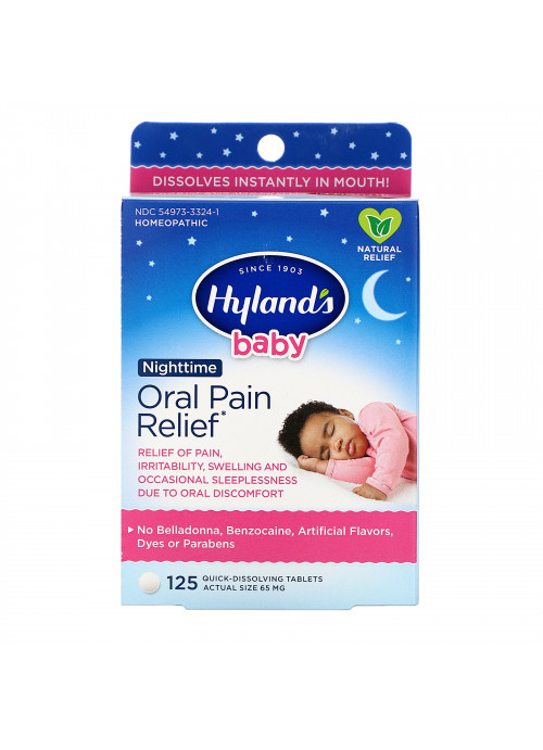 Hyland's, Baby, Oral Pain Relief Nighttime, 125 Quick-Dissolving Tablets