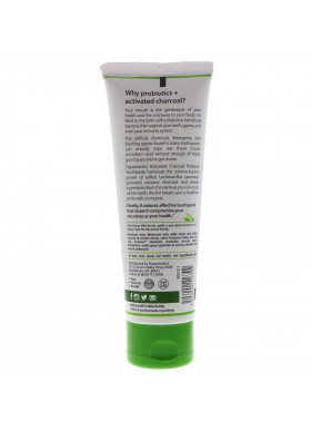Hyperbiotics, Activated Charcoal Probiotic Toothpaste, Spearmint, 4 oz (113 g)