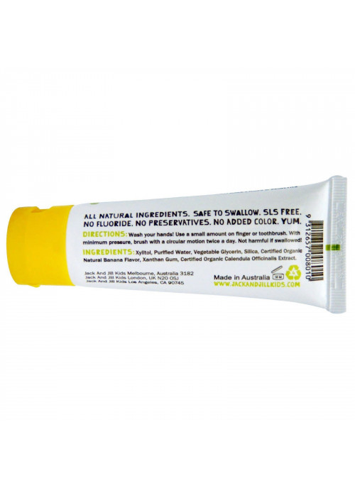 Jack n' Jill, Natural Toothpaste, With Certified Organic Banana, 1.76 oz (50 g)