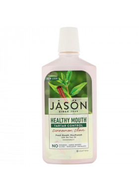 Jason Natural, Healthy Mouth, Fresh Breath Mouthwash, Tartar Control, Cinnamon Clove, 16 fl oz (473 ml)