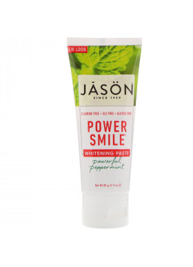 Jason Natural, Power Smile, Whitening Paste, Powerful Peppermint, 3 oz (85 g)