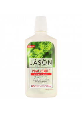 Jason Natural, Powersmile, Brightening Mouthwash, Peppermint, 16 fl oz (473 ml)