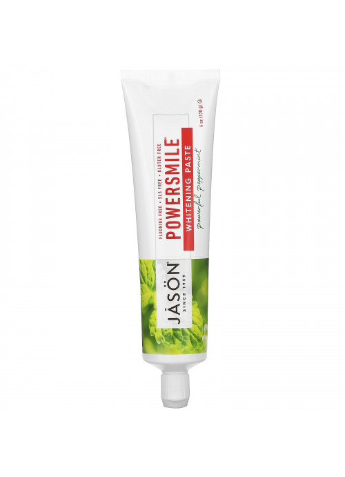 Jason Natural, PowerSmile Whitening Paste, Powerful Peppermint, 6 oz (170 g)