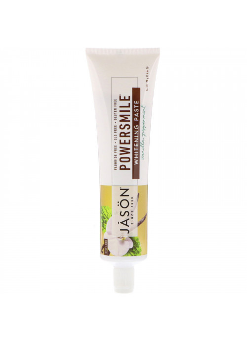Jason Natural, Powersmile, Antiplaque & Whitening Toothpaste, Vanilla PowerMint, 6 oz (170 g)