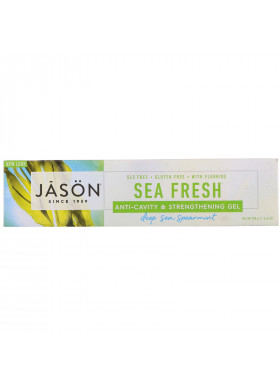 Jason Natural, Sea Fresh, Anti-Cavity & Strengthening Gel, Deep Sea Spearmint, 6 oz (170 g)