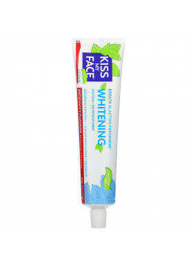 Kiss My Face, Whitening, Anticavity Fluoride Toothpaste with Xylitol, Cool Mint Gel, 4.5 oz (127.6 g)