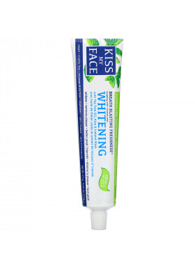 Kiss My Face, Whitening Toothpaste with Tea Tree Oil, Aloe & Iceland Moss, Fluoride Free, Cool Mint Gel, 4.5 oz (127.6 g)
