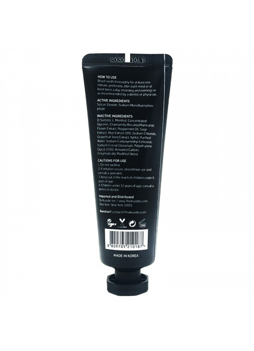Kosette, Gray Sea Salt + Bamboo Charcoal Toothpaste, 3.5 oz (100 g)