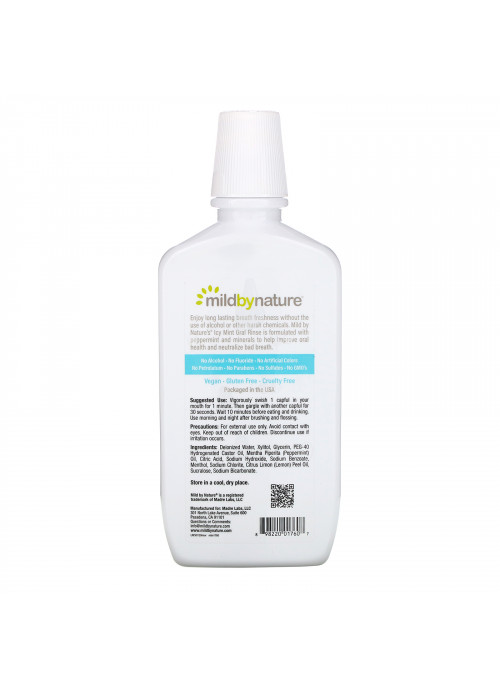 Mild By Nature, Fresh Breath Oral Rinse, No Alcohol, Icy Mint, 16 fl oz (473 ml)