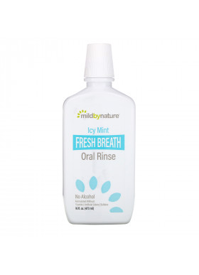 Mild By Nature, Fresh Breath Oral Rinse, No Alcohol, Icy Mint, 16 fl oz (473 ml)