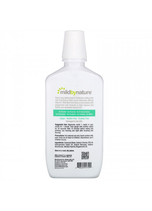 Mild By Nature, Fresh Breath Oral Rinse, No Alcohol, Mild Mint, 16 fl oz (473 ml)