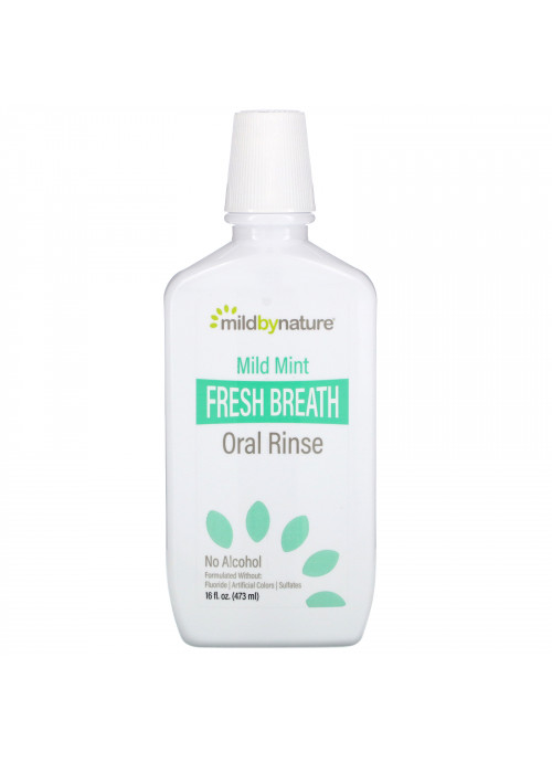 Mild By Nature, Fresh Breath Oral Rinse, No Alcohol, Mild Mint, 16 fl oz (473 ml)