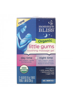 Mommy's Bliss, Organic Little Gums, Soothing Massage Gel, Day/Night Pack , Age 2 Months+, 2 Tubes , 0.53 oz (15 g) Each