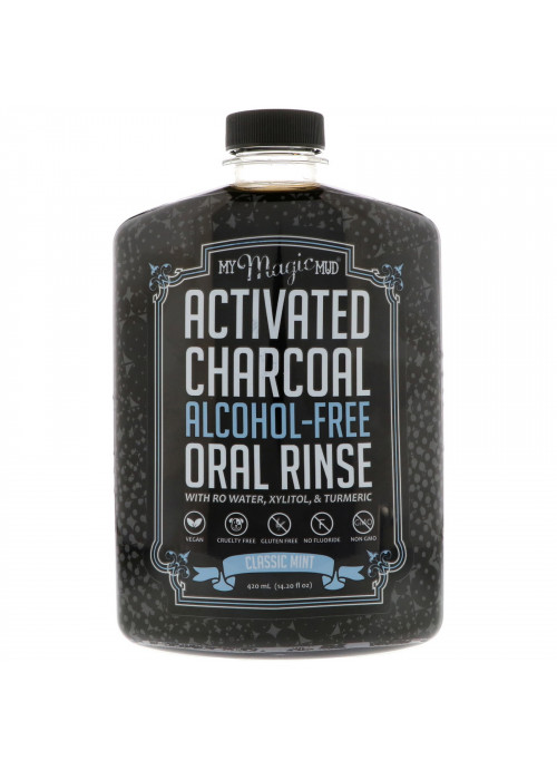 My Magic Mud, Activated Charcoal, Alcohol-Free Oral Rinse, Classic Mint, 14.20 fl oz (420 ml)