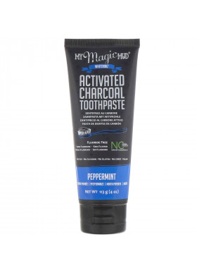 My Magic Mud, Activated Charcoal, Fluoride-Free, Whitening Toothpaste, Peppermint, 4 oz (113 g)