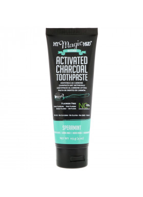 My Magic Mud, Activated Charcoal, Fluoride-Free, Whitening Toothpaste, Spearmint, 4 oz (113 g)