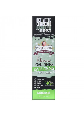 My Magic Mud, Activated Charcoal, Fluoride-Free, Whitening Toothpaste, Wintergreen, 4 oz (113 g)