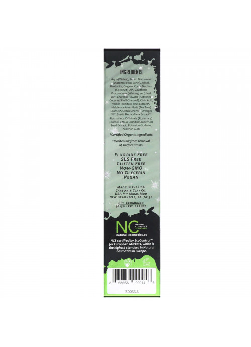 My Magic Mud, Activated Charcoal, Fluoride-Free, Whitening Toothpaste, Wintergreen, 4 oz (113 g)