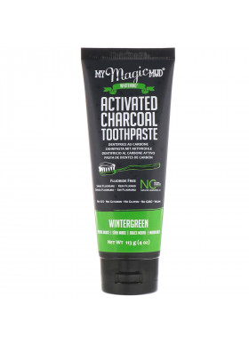 My Magic Mud, Activated Charcoal, Fluoride-Free, Whitening Toothpaste, Wintergreen, 4 oz (113 g)